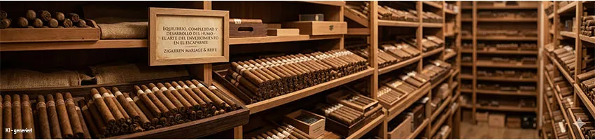 atmosphärisches Panorama-Bild eines traditionellen Escaparate (Aging Room)